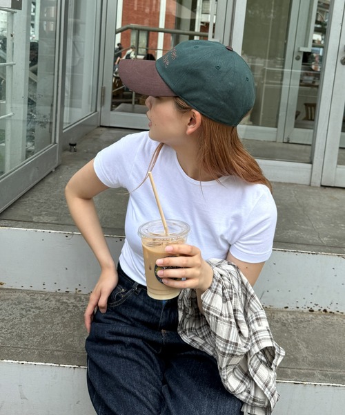 CANAL JEAN(キャナルジーン)の「Lakey Park Memories ロゴCAP(キャップ・レディース・グリーン/アイボリー・ONE SIZE)」の7枚目の写真