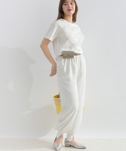PICCIN PERLA(ピッチンペルラ)の「ハートチュールカットソー(Tシャツ/カットソー・レディース・ブラック/オフホワイト・M)」の8枚目の写真