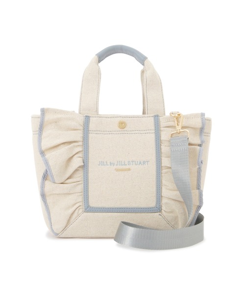 JILL by JILL STUART(ジルバイジルスチュアート)の「フレームフリルトート小(トートバッグ・レディース・ホワイト系その他/ホワイト/ブラック/ピンク・FREE)」の6枚目の写真