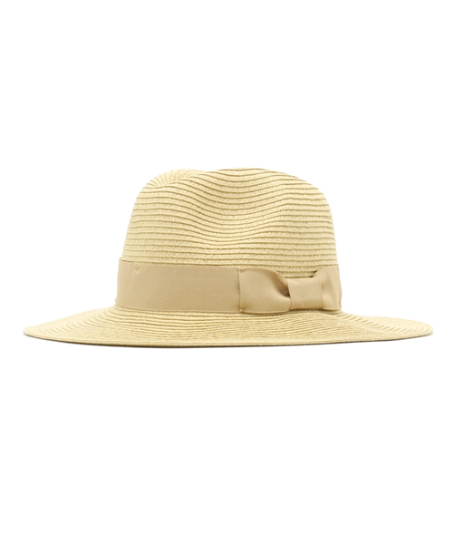 INTERPLANET WINGS（インタープラネットウィング）の「リボン付中折れHAT（ハット・レディース・ネイビー/グレー/ナチュラル/オフホワイト・フリー）」の4枚目の写真