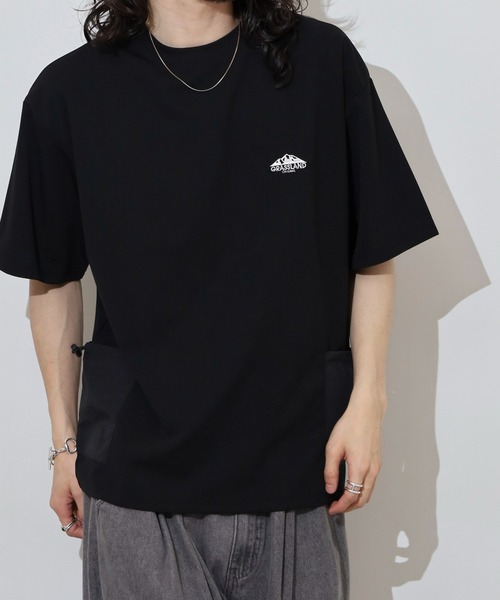 FUNALIVE(ファンアライブ)の「梨地 ナイロンポケ ロゴ 半袖 Tシャツ(Tシャツ/カットソー・メンズ・ブラック/レディッシュグレー/ベージュ/ホワイト・L/LL/M)」の9枚目の写真