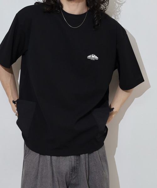 FUNALIVE(ファンアライブ)の「梨地 ナイロンポケ ロゴ 半袖 Tシャツ(Tシャツ/カットソー・メンズ・ブラック/レディッシュグレー/ベージュ/ホワイト・L/LL/M)」の10枚目の写真