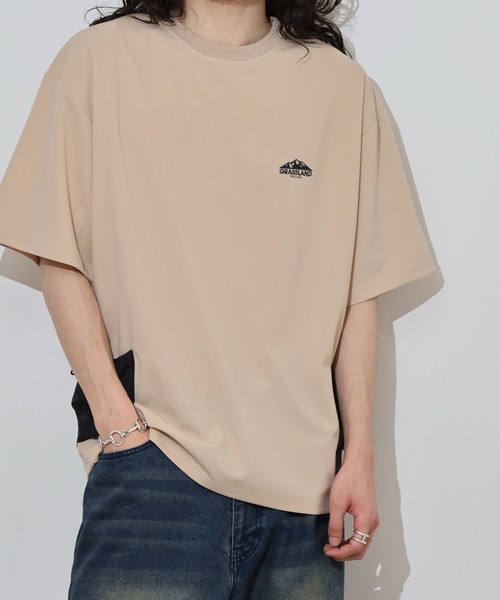 FUNALIVE(ファンアライブ)の「梨地 ナイロンポケ ロゴ 半袖 Tシャツ(Tシャツ/カットソー・メンズ・ブラック/レディッシュグレー/ベージュ/ホワイト・L/LL/M)」の13枚目の写真