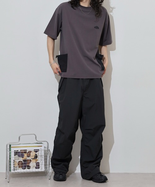 FUNALIVE(ファンアライブ)の「梨地 ナイロンポケ ロゴ 半袖 Tシャツ(Tシャツ/カットソー・メンズ・ブラック/レディッシュグレー/ベージュ/ホワイト・L/LL/M)」の20枚目の写真