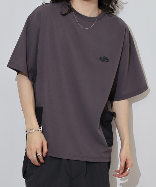 FUNALIVE(ファンアライブ)の「梨地 ナイロンポケ ロゴ 半袖 Tシャツ(Tシャツ/カットソー・メンズ・ブラック/レディッシュグレー/ベージュ/ホワイト・L/LL/M)」の17枚目の写真