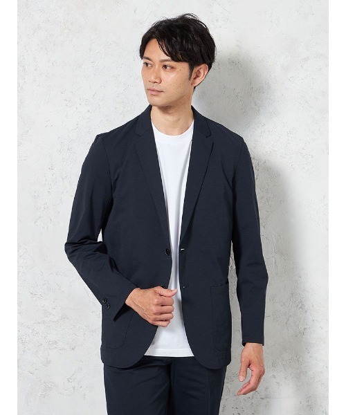 HARUYAMA(ハルヤマ)の「【WEB限定】上下セットアップ ハイブリッドジャージー ストレッチ 無地 通年(スーツセット・メンズ・ネイビー/ライトグレー/チャコールグレー/ブラック・S/M/L/LL/3L)」の9枚目の写真
