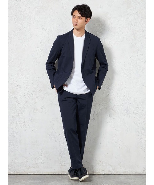 HARUYAMA(ハルヤマ)の「【WEB限定】上下セットアップ ハイブリッドジャージー ストレッチ 無地 通年(スーツセット・メンズ・ネイビー/ライトグレー/チャコールグレー/ブラック・S/M/L/LL/3L)」の11枚目の写真