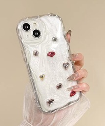 c.u.l（シーユーエル）の「ビジュー ハート ジュエリー クリア iPhoneカバー アイフォンケース ipc760（スマホケース/カバー）」
