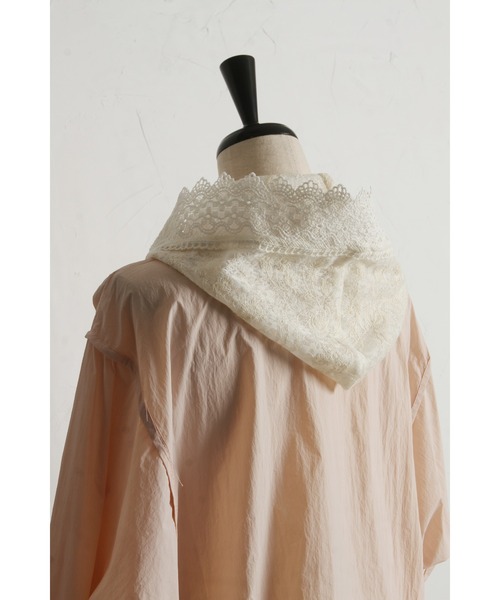 &. NOSTALGIA（アンドドットノスタルジア）の「【ZOZO限定】フードレースナイロンパーカー（パーカー・レディース・アイボリー/ピンク・M）」の18枚目の写真