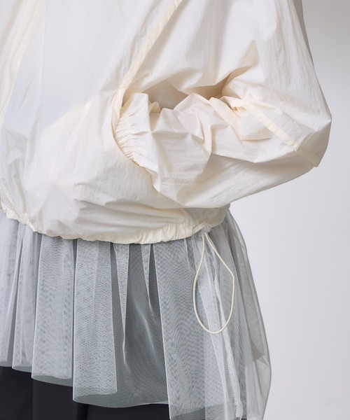 &. NOSTALGIA（アンドドットノスタルジア）の「【ZOZO限定】フードレースナイロンパーカー（パーカー・レディース・アイボリー/ピンク・M）」の11枚目の写真