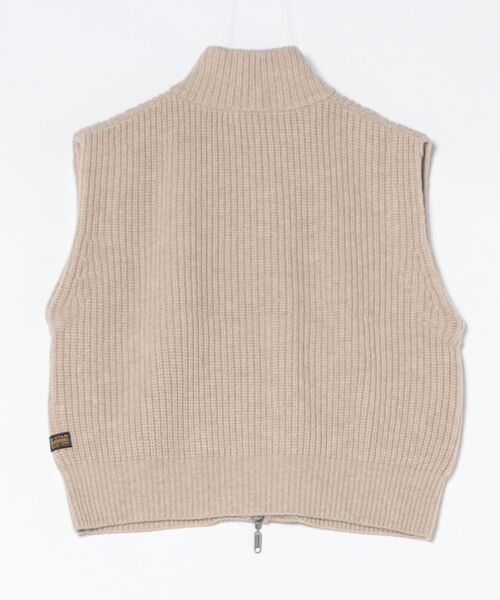 セール】CABLE FULL ZIP VEST KNIT/ケーブルフルジップニットセーター