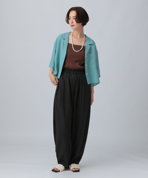 LEPSIM（レプシィム）の「パナマ5分袖シャツ　493054（シャツ/ブラウス・レディース・ブラック/ブルー/ベージュ系その他・FREE）」の20枚目の写真