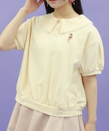 axes femme POETIQUE | アイスクリーム刺繍襟付プルオーバー(Tシャツ/カットソー)