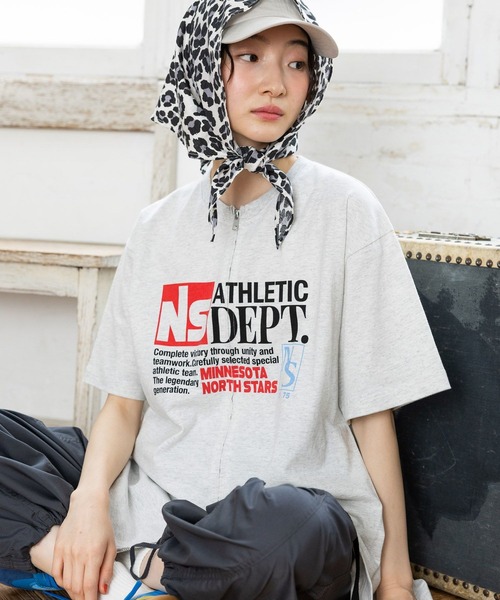 セール】アソートプリントダブルZIPTシャツ（Tシャツ/カットソー