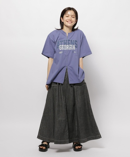 niko and（ニコアンド）の「アソートプリントダブルZIPTシャツ（T