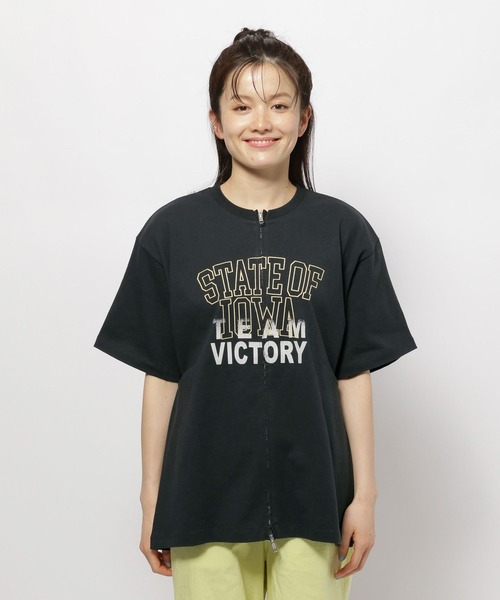 niko and...(ニコアンド)の「アソートプリントダブルZIPTシャツ(Tシャツ/カットソー・レディース・ナチュラル/ブラック/ラベンダー・FREE)」の6枚目の写真