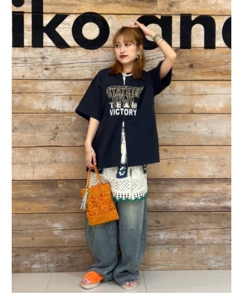 アソートプリントダブルZIPTシャツ（Tシャツ/カットソー）｜niko