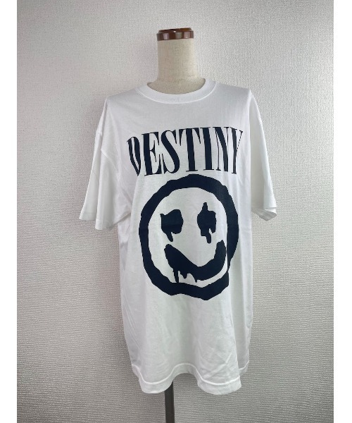 WORLD WIDE LOVE!（ワールドワイドラブ）の「DESINY BIG TEE（Tシャツ/カットソー・レディース・ブラック/ホワイト/ボルドー・M）」の4枚目の写真