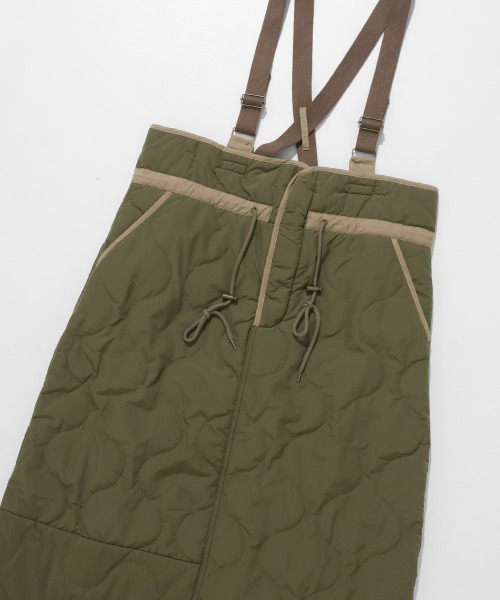 KRIFF MAYER Lady's Collection（クリフメイヤーレディースコレクション）の「【防寒･暖かい】ミリタリーキルトサスペンダースカート（スカート・レディース・キャメル/パープル/グレー/オリーブ/カラフル/ブラック・MEDIUM/LARGE）」の3枚目の写真