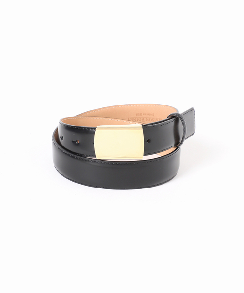 MAISON BOINET】30 mm plaque belt in box leather line：ベルト