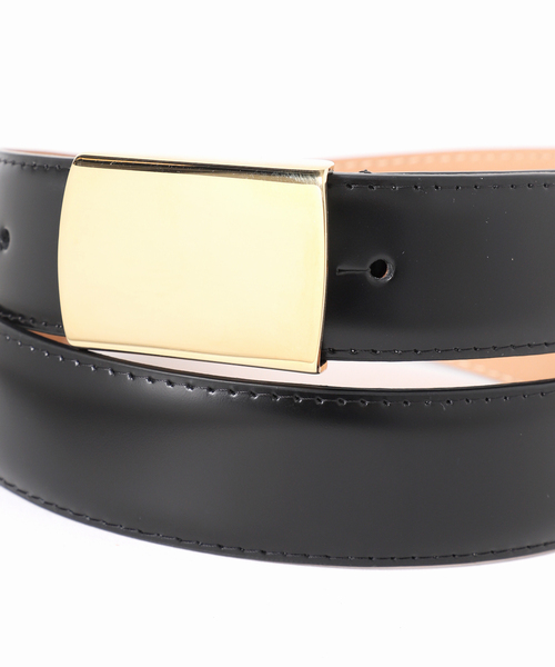 MAISON BOINET】30 mm plaque belt in box leather line：ベルト