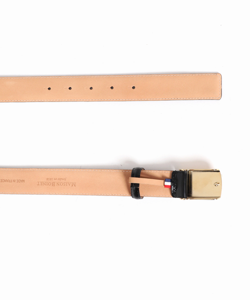 MAISON BOINET（メゾンボワネ）の「【MAISON BOINET】30 mm plaque belt in box leather line：ベルト（ベルト・レディース・ブラック・XX-SMALL）」の7枚目の写真