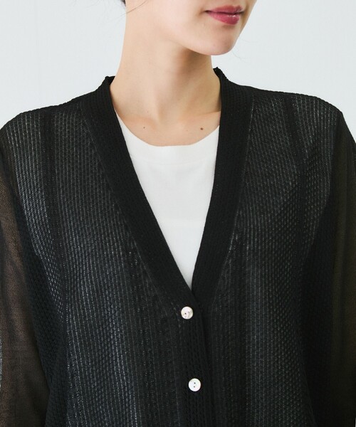 Jayro(ジャイロ)の「カラーシアーカーディガン(カーディガン/ボレロ・レディース・ホワイト系その他/ベージュ/グレー/ブラック/サックスブルー・FREE)」の8枚目の写真