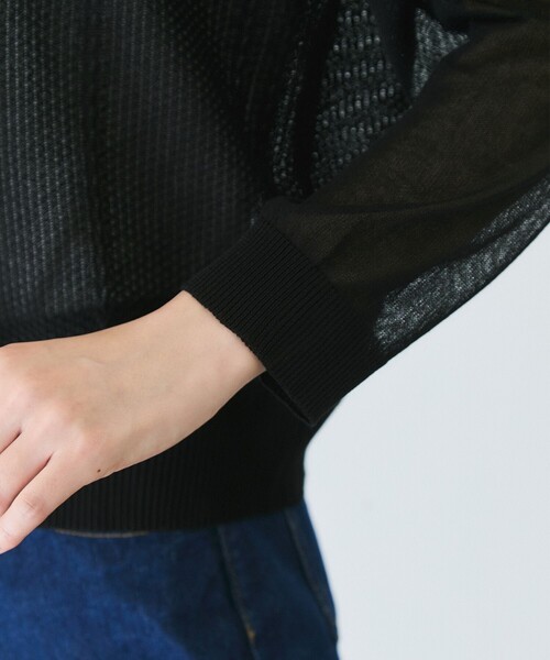 Jayro(ジャイロ)の「カラーシアーカーディガン(カーディガン/ボレロ・レディース・ホワイト系その他/ベージュ/グレー/ブラック/サックスブルー・FREE)」の11枚目の写真