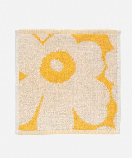 Marimekko Unikko タオルハンカチ イエロー JAPAN EXCLUSIVE】Unikko / Mini towel 26x26 cm（ハンカチ/ハンド