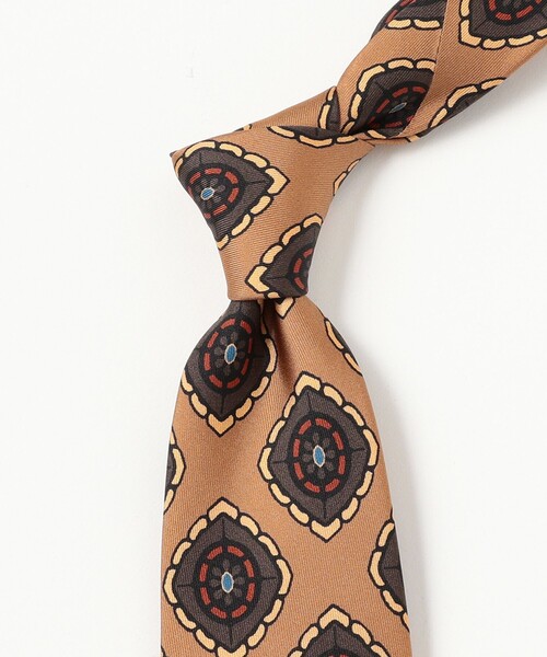 STEFANO CAU（ステファノカウ）の「STEFANO CAU / シルク 小紋柄 プリント ネクタイ（ネクタイ・メンズ・カーキ/ネイビー・ONE SIZE）」の5枚目の写真