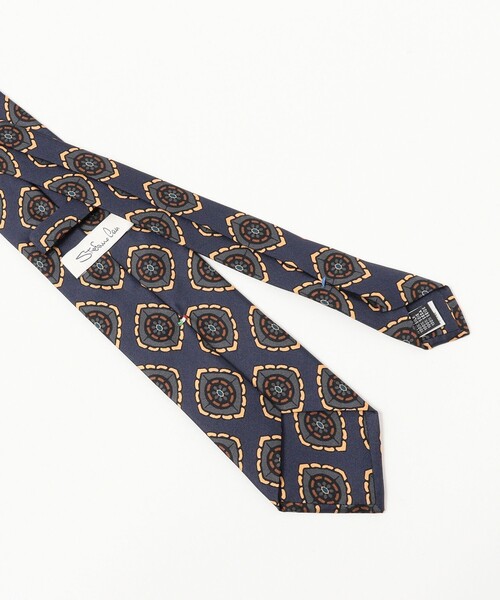 STEFANO CAU（ステファノカウ）の「STEFANO CAU / シルク 小紋柄 プリント ネクタイ（ネクタイ・メンズ・カーキ/ネイビー・ONE SIZE）」の6枚目の写真