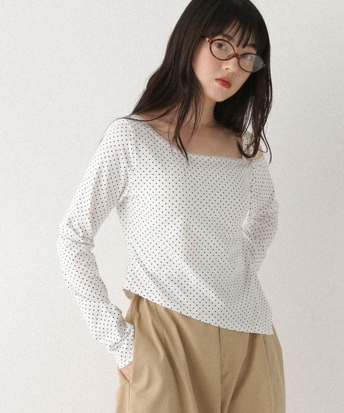Heather(ヘザー)の「アソートワンショルカットソー 579586(Tシャツ/カットソー・レディース・ホワイト系その他/グレー系その他/グレー・FREE)」の7枚目の写真