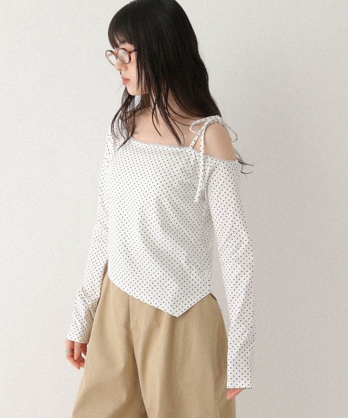 Heather(ヘザー)の「アソートワンショルカットソー 579586(Tシャツ/カットソー・レディース・ホワイト系その他/グレー系その他/グレー・FREE)」の8枚目の写真