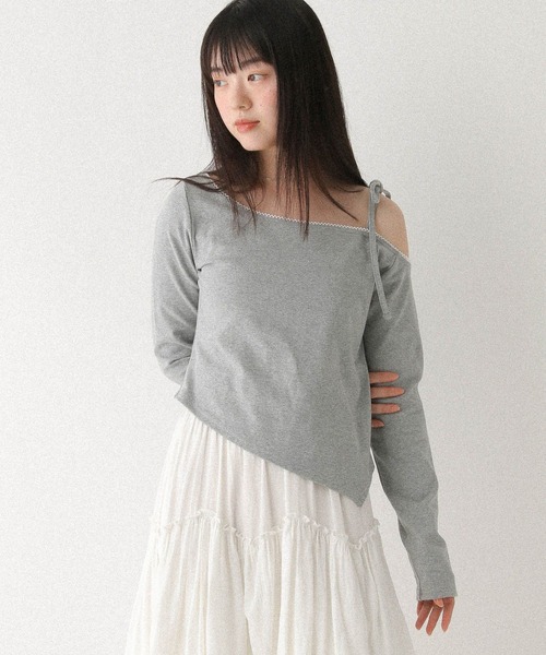 Heather(ヘザー)の「アソートワンショルカットソー 579586(Tシャツ/カットソー・レディース・ホワイト系その他/グレー系その他/グレー・FREE)」の14枚目の写真