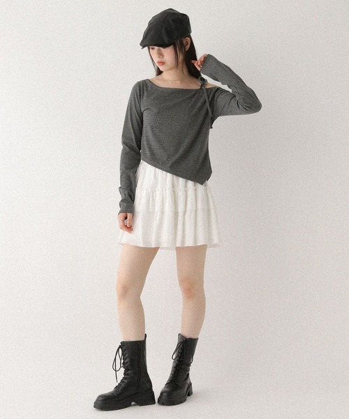 Heather(ヘザー)の「アソートワンショルカットソー 579586(Tシャツ/カットソー・レディース・ホワイト系その他/グレー系その他/グレー・FREE)」の16枚目の写真