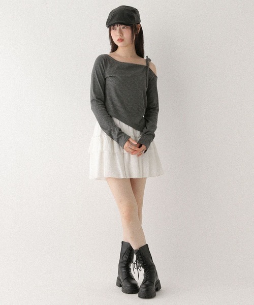 Heather(ヘザー)の「アソートワンショルカットソー 579586(Tシャツ/カットソー・レディース・ホワイト系その他/グレー系その他/グレー・FREE)」の17枚目の写真