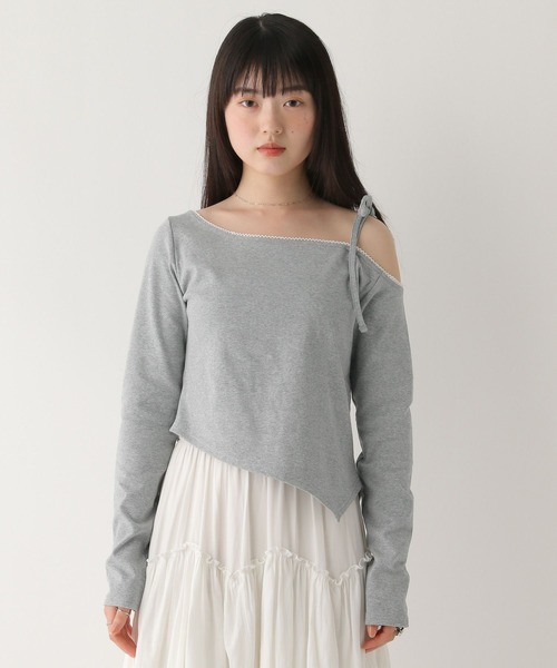 Heather(ヘザー)の「アソートワンショルカットソー 579586(Tシャツ/カットソー・レディース・ホワイト系その他/グレー系その他/グレー・FREE)」の22枚目の写真