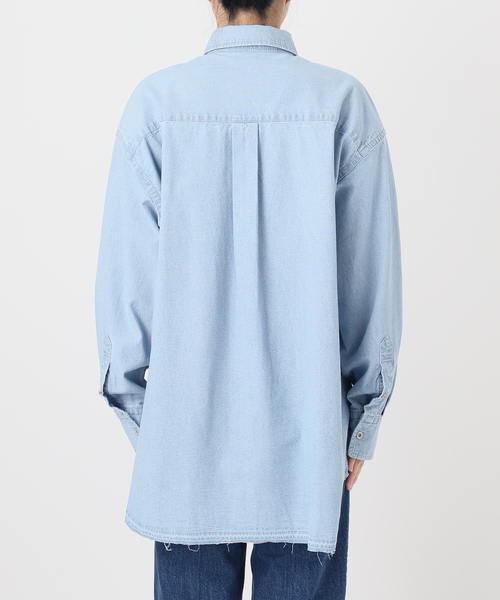 B.C STOCK(ベーセーストック)の「ウォッシャブル / DU JOUR/デュ ジュール JEAN ZIP POCKET SHIRT(シャツ/ブラウス・レディース・スカイブルー/ピンク系その他・FREE)」の13枚目の写真