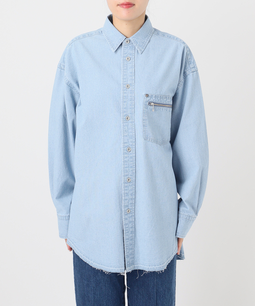 B.C STOCK(ベーセーストック)の「ウォッシャブル / DU JOUR/デュ ジュール JEAN ZIP POCKET SHIRT(シャツ/ブラウス・レディース・スカイブルー/ピンク系その他・FREE)」の20枚目の写真
