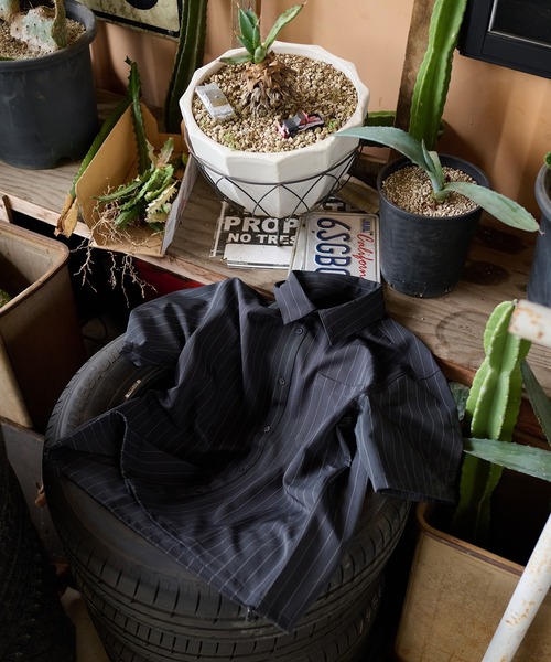 kutir(クティール)の「DRAWCORD STRIPE SHIRT/ドローコードストライプシャツ(シャツ/ブラウス・メンズ・ブラック/チャコールグレー・LARGE/MEDIUM)」の18枚目の写真