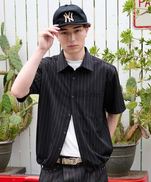 kutir(クティール)の「DRAWCORD STRIPE SHIRT/ドローコードストライプシャツ(シャツ/ブラウス・メンズ・ブラック/チャコールグレー・LARGE/MEDIUM)」の4枚目の写真