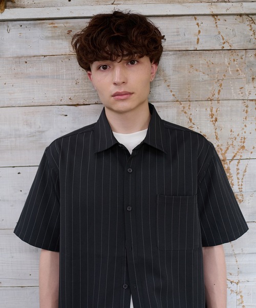 kutir(クティール)の「DRAWCORD STRIPE SHIRT/ドローコードストライプシャツ(シャツ/ブラウス・メンズ・ブラック/チャコールグレー・LARGE/MEDIUM)」の15枚目の写真