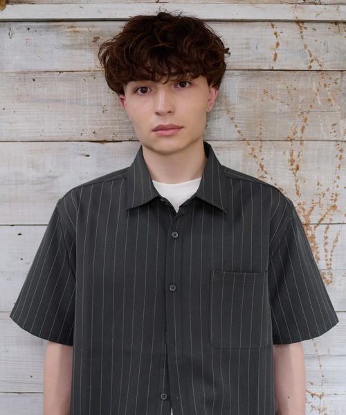 DRAWER⭐️コットン　シャツ⭐️ストライプ Drawer（ドゥロワー）の「Drawer コットンストライプフロント