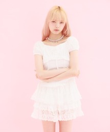 レースフリルカーゴデニム（その他パンツ）｜FickleBebe（フィクルベベ