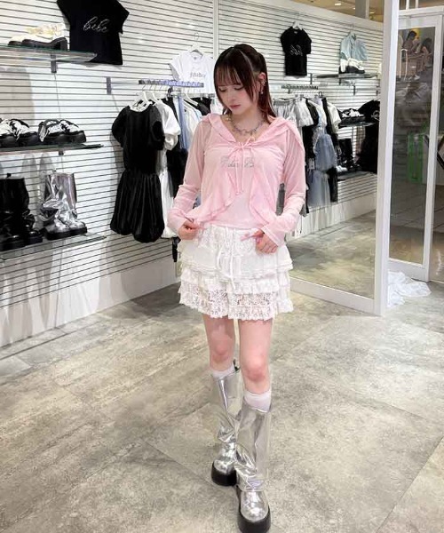 FickleBebe(フィクルベベ)の「ミックスレースショートパンツ(その他パンツ・レディース・ホワイト/ブラック・FREE)」の10枚目の写真