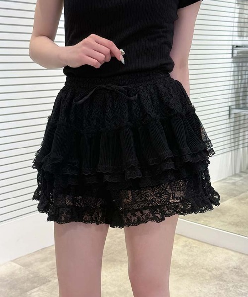 FickleBebe(フィクルベベ)の「ミックスレースショートパンツ(その他パンツ・レディース・ホワイト/ブラック・FREE)」の13枚目の写真