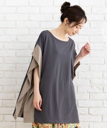 sabstreet my standard（サブストリートマイスタンダード）の「【接触冷感】 バイカラーフレンチスリーブカットソー（Tシャツ/カットソー）」