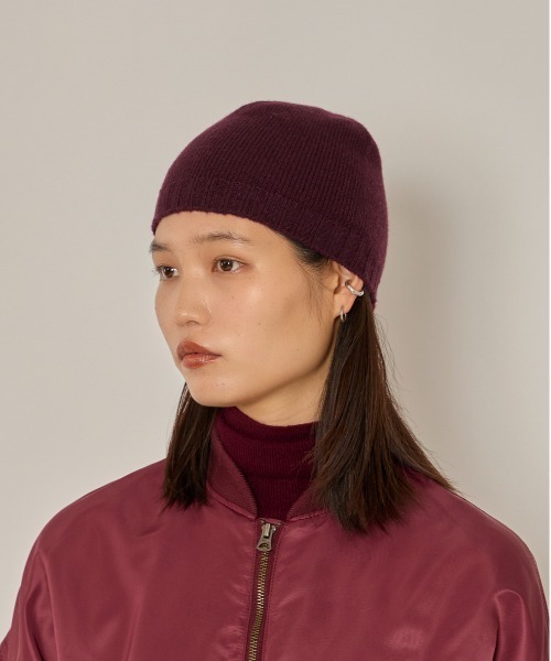 arth(アース)の「arth Ca100 Short Beanie / アース(ニットキャップ/ビーニー・レディース・ワイン/ブラック/ブラウン・FREE)」の3枚目の写真