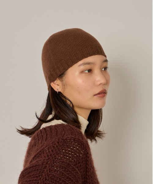 arth(アース)の「arth Ca100 Short Beanie / アース(ニットキャップ/ビーニー・レディース・ワイン/ブラック/ブラウン・FREE)」の5枚目の写真