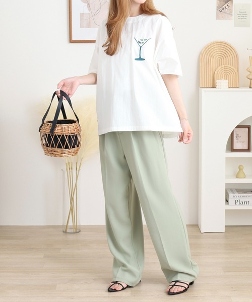 Emago(イマゴ)の「EMAGO カクテル刺繍ブラウス(シャツ/ブラウス・レディース・オレンジ/ホワイト/ブラック・FREE)」の7枚目の写真